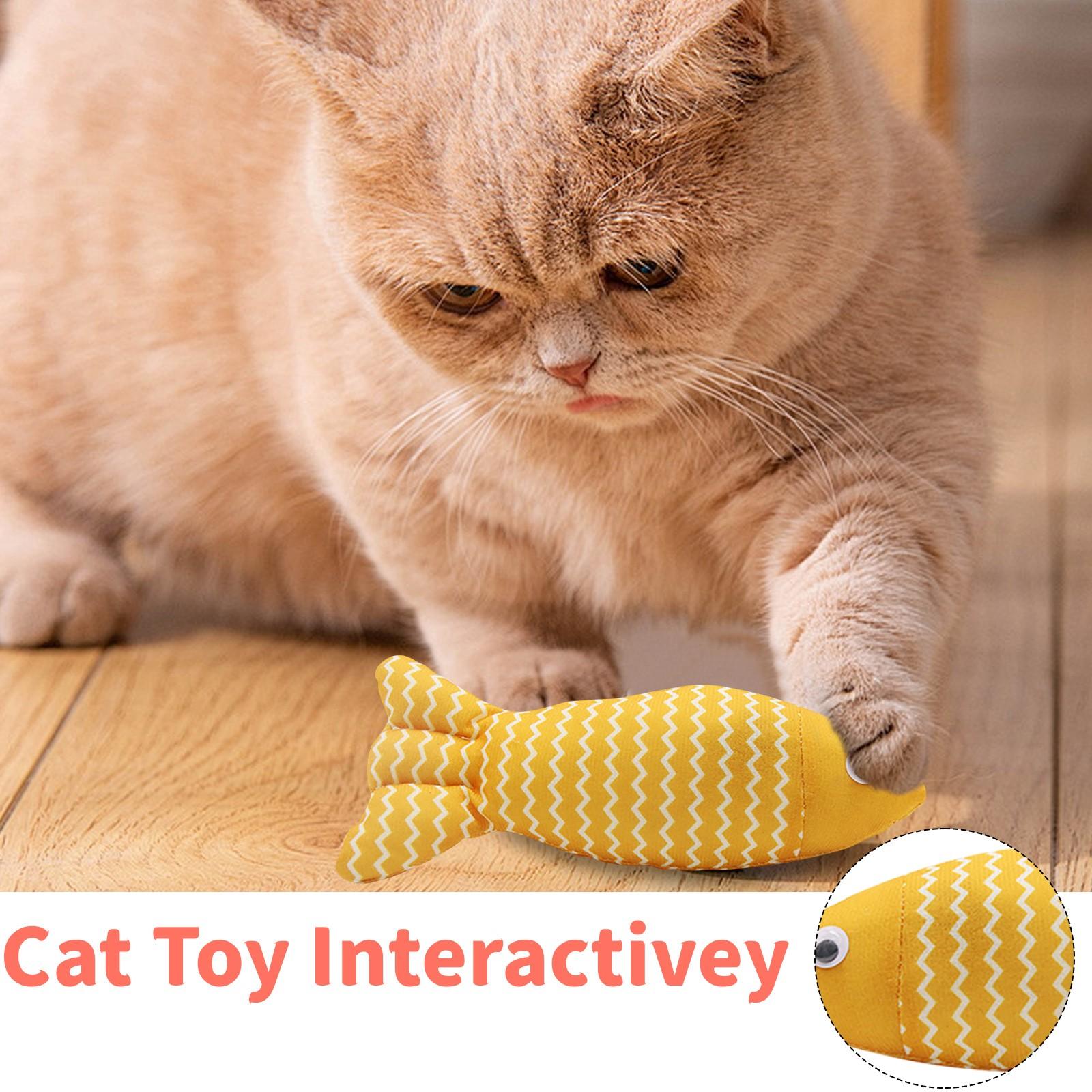 

Игрушка для кошек Рыба, игрушка с кошачьей мятой, мягкая игрушка из хлопка, забавная рыба для кошек из мешковины, которую можно жевать, жевать зубы, кошачья мята, тканевая рыба для кошек One Size