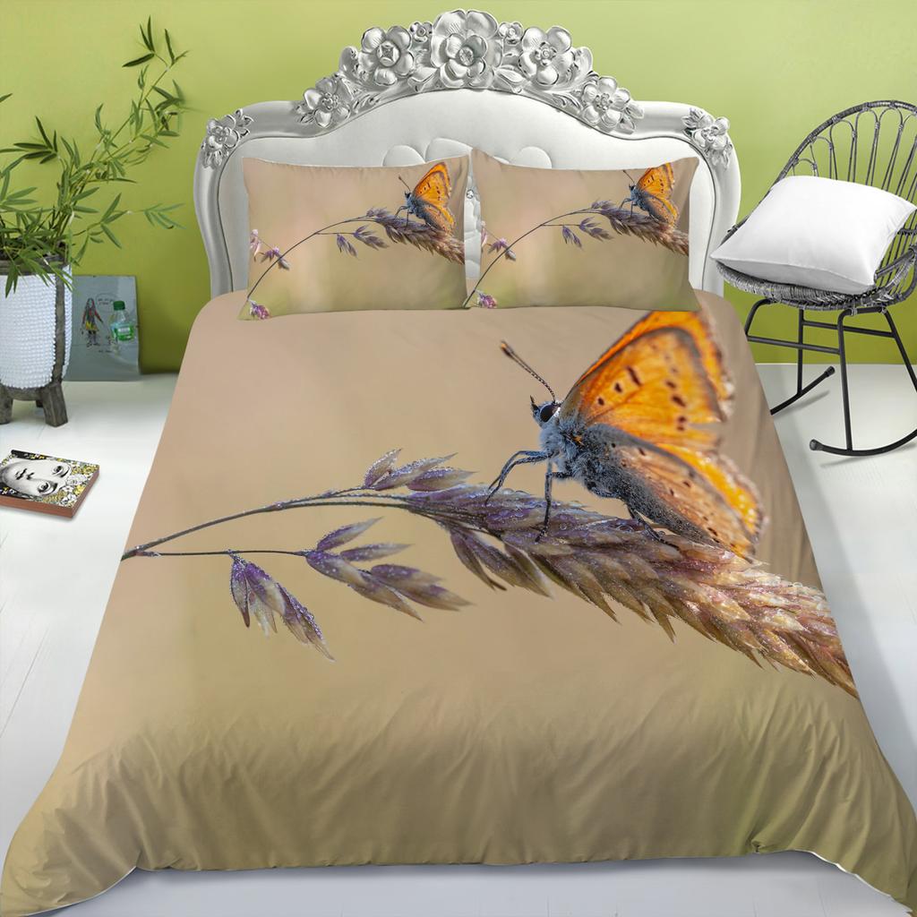 Set de lenjerie de pat pentru acasă, cu imprimare digitală 3D, husă de pilotă, față de pernă, set de lenjerie de pat, dimensiune completă, pentru pat simplu/dublu, pentru decorarea casei