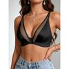 Plus Size Mesh Front Closure Push Up Bra
