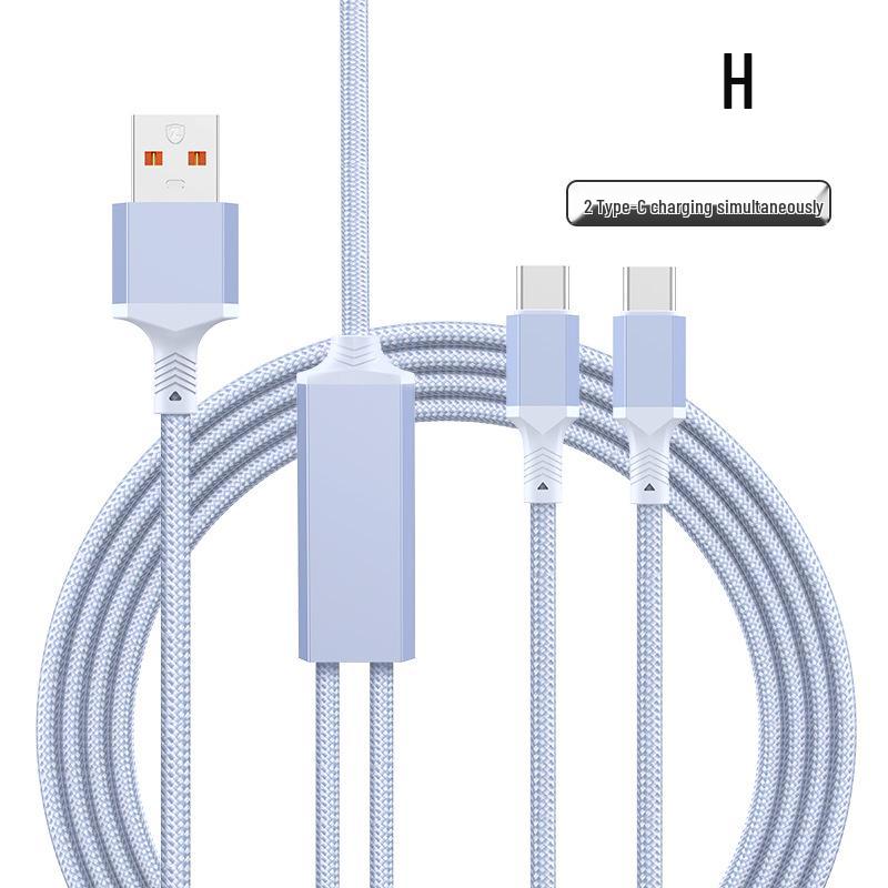 

100W Dual Charging Cable for Huawei and iPhone 15 - Fast 2-in-1 Data and Power Solution 0.5m