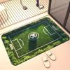 Realistische Fußballfeld Fußmatte Kreative Rasenfläche Willkommensmatte Sport-Thema Eingangsteppich Heim-Bodenbelag
