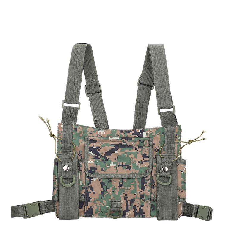 Chest Bag Waist Pack Men's Chest Pack Hip Hop Streetwear Tactical Vest Bag For Men Durable Canvas Man Shoulder Bag For Men Bolsa