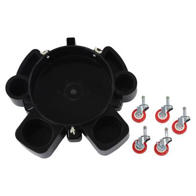 Rolling Bucket Dolly Black Multifunctional Rolling Dolly for Car Detailing Wash with 5 Heavy Duty