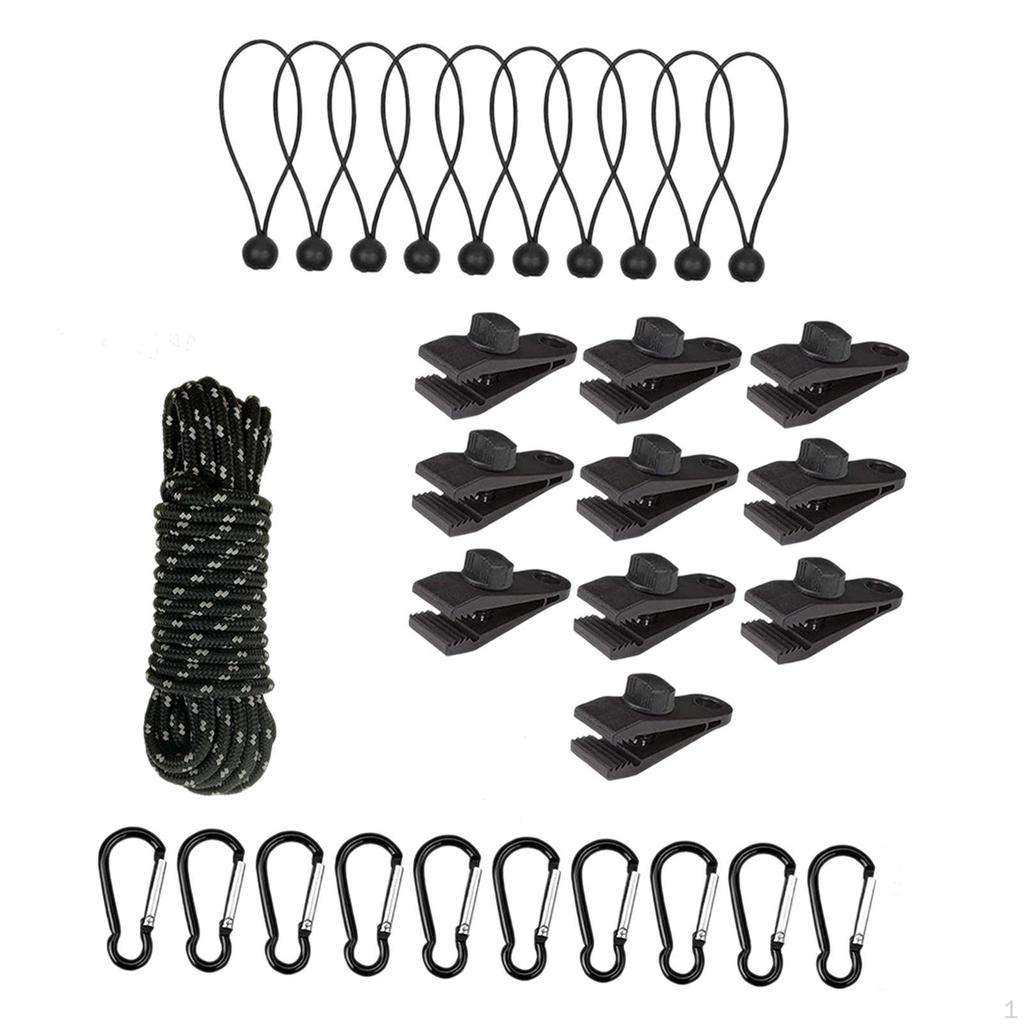 Awning Tarp Clips Buckle Carabiner Heavy Duty Camping Tent Clamps for Tarpaulin
