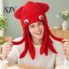 Accessori Divertenti per Photo Booth Cappello Polpo con Tentacoli, Cappello Peluche Creativo per Festa Cosplay Costume Morbido in Flanella e Fotografia, Copricapo Novità