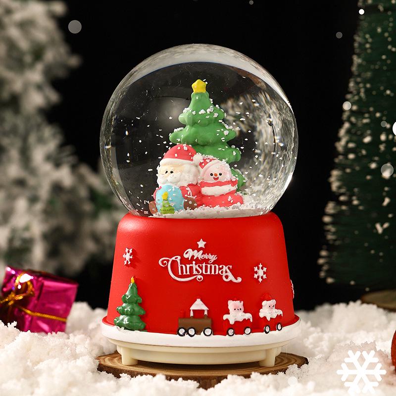 Christmas Crystal Ball Music Box Lantern Ornament