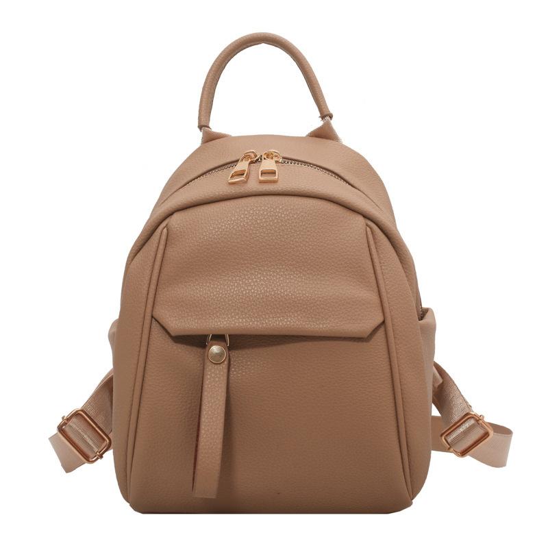 Casual small backpack women's backpack fashion new trendy Korean version large capacity fashion pu schoolbag travel bag women