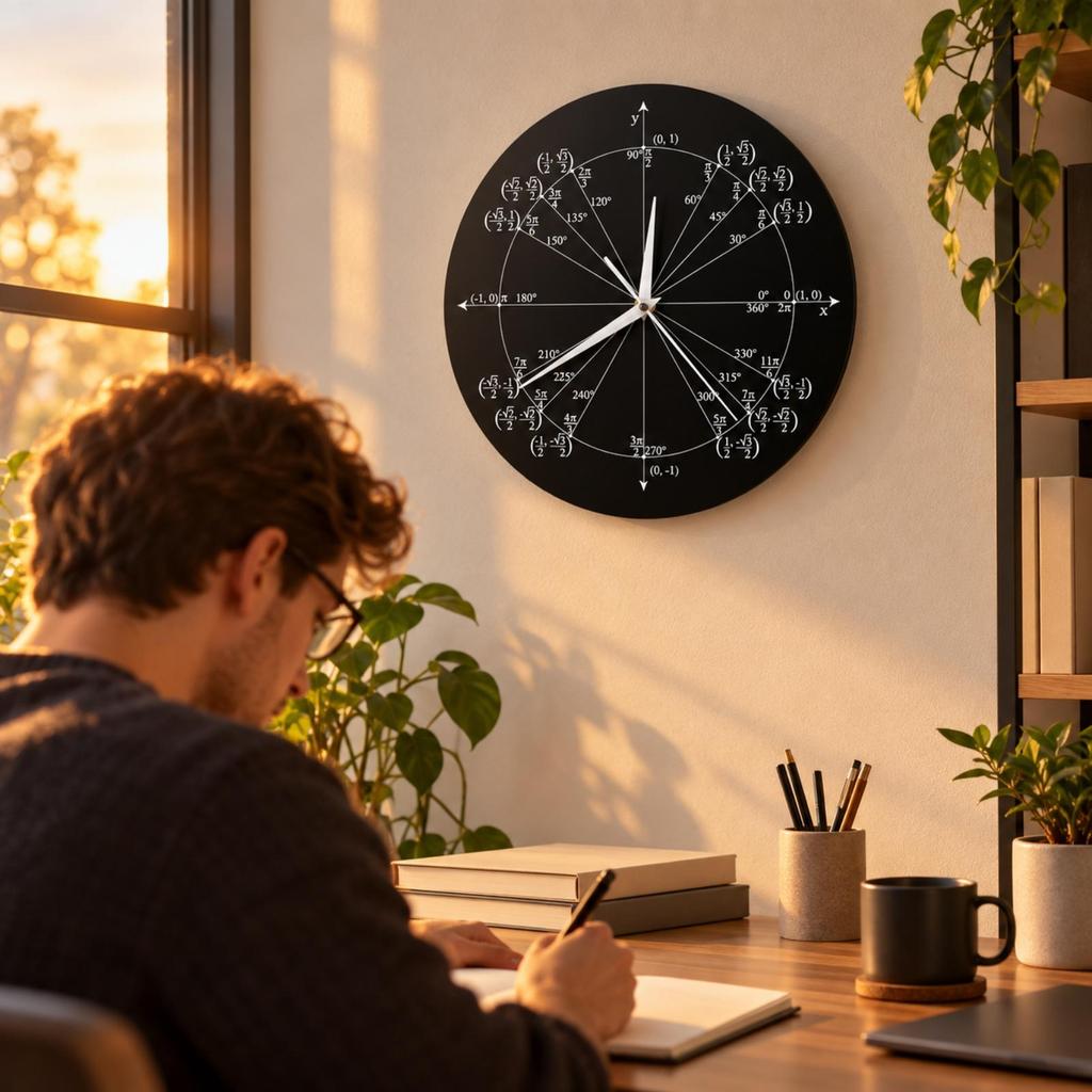 Acrylic Wall Clock with Mathematical Equations Conversation Starter Math Equation