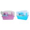 Double Layer Villa Shape Pet Cage with Running Wheel Feeding Bowl for Hamster