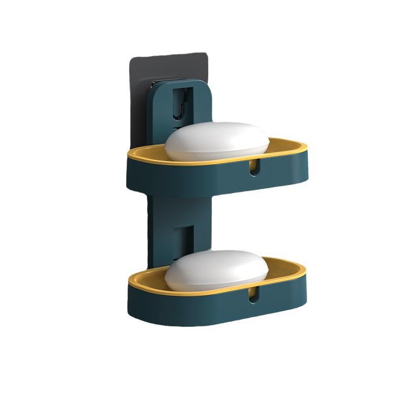 Punch-Free Wall-Mounted Double Layer Soap Holder