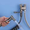 Grey 304 Stainless Steel Bathroom Bidet Set Wall-mounted Portable Bidet Sprayer Set Single Cooled Bathroom Shower Head