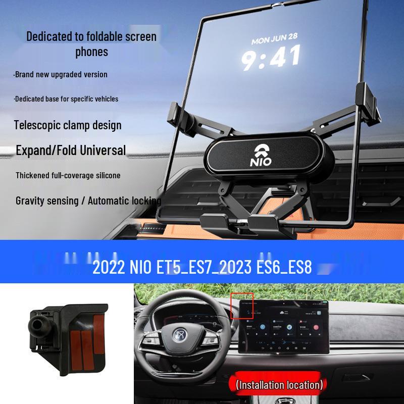 Nio ES6/ES8/EC6/ET5/ES7 Foldable Car Navigation Phone Mount