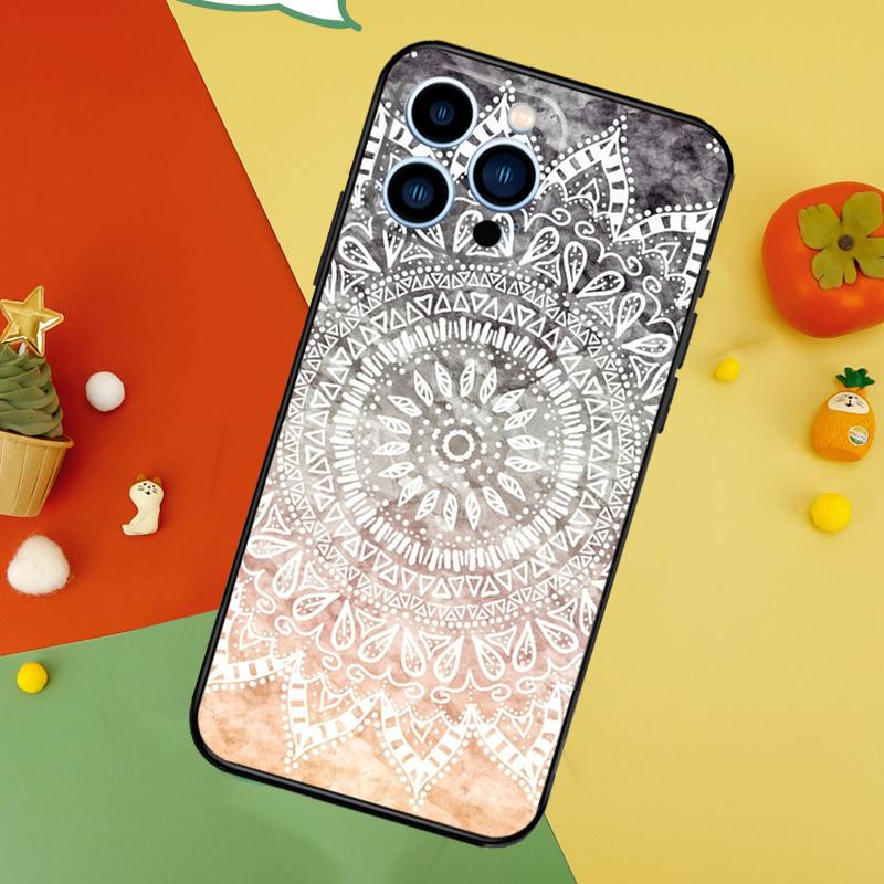 Elegant Mandala Floral Design Case For iPhone 14 13 12 11 15 16 Pro Max Mini X XR XS Max 8 7 14 15 16 Plus Cover Funda