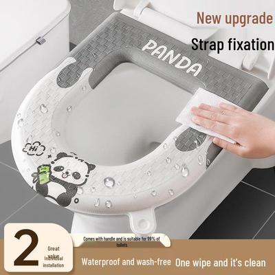 2024 Universal Waterproof Toilet Seat Cushion - All Seasons, Washable, Household Use.