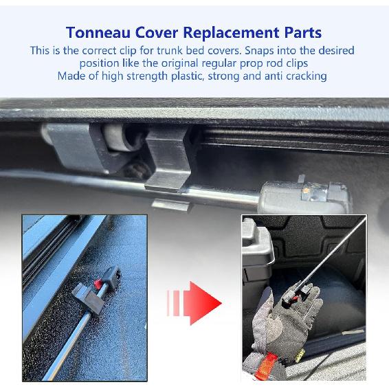 aqxreight 5PCS Tonneau Cover Prop Rod Clips Hard Plastic Tonneau Cover Clips Replacement for Undercover Hard Folding Truck Bed