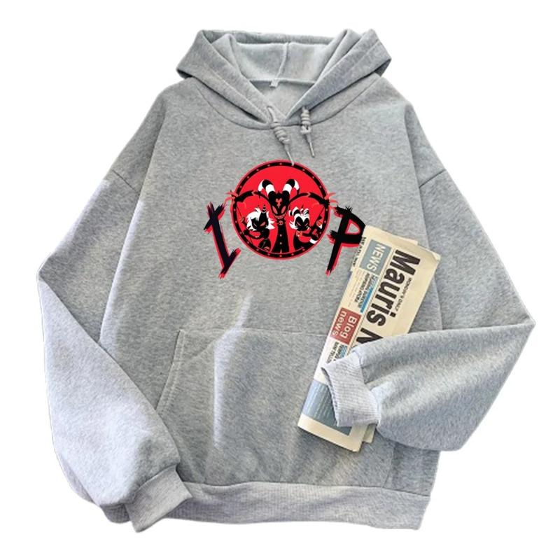 Mikiny Helluva Boss Anime Mikiny IMP Crew Muži Sudadera Komiksy pro dospělé Pulovry Zimní Mikiny Fleece Oblečení Mikiny a mikiny Pánské