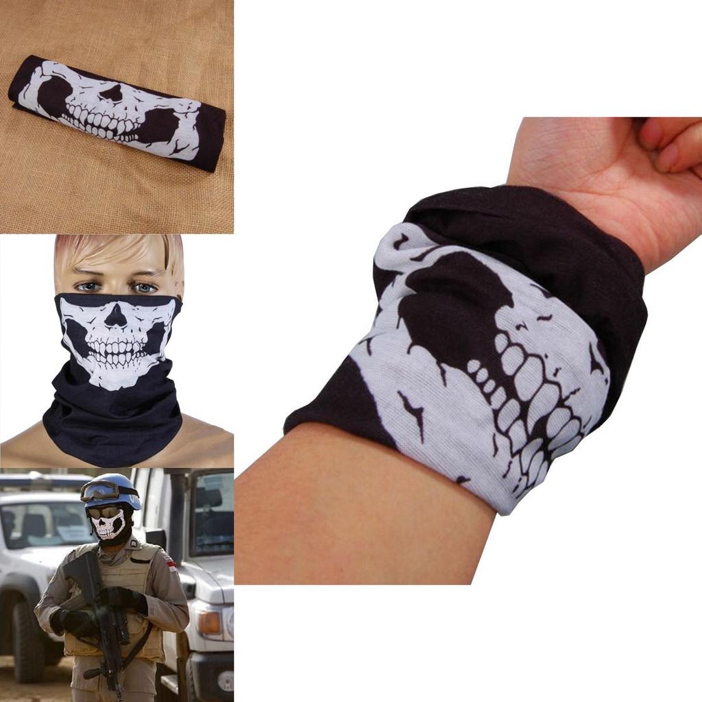 Multifunktionale Geister-Totenkopf-Gesichtsmaske für ultimativen Schutz vor Kälte und UV-Strahlen