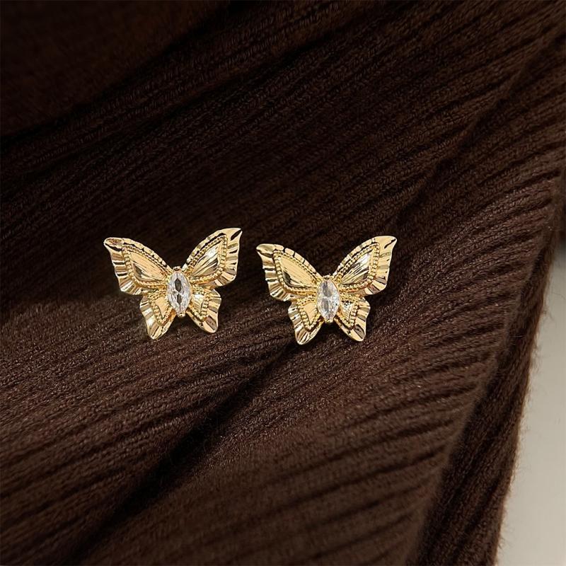 Colorful Handcrafted Butterfly Stud Earrings Are Stylish and Simple in Design, Lightweight and Cute for Everyday Wear