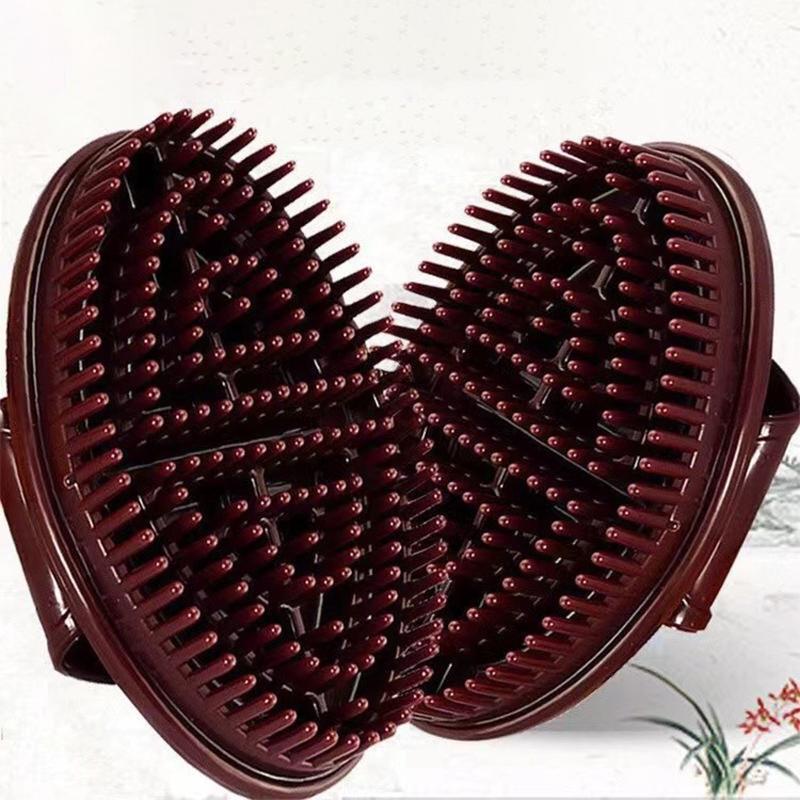 Set Of 2 Brown Massage Brushes For Body Meridian Weight Loss At Home Beauty Salon
