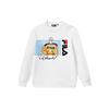 Fila Logo tegneserietrykk Løs sportsgenser herregenser Cloud-Sopp-Hvit F11M118204F-WT