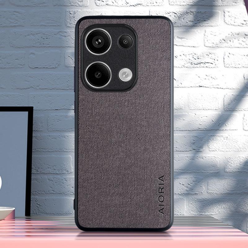 Textile Case for Xiaomi Poco M6 Pro 4G Soft TPU with Hard PC 3in1 Material Perfect Touching Feel for Poco M6 Pro 4G Case