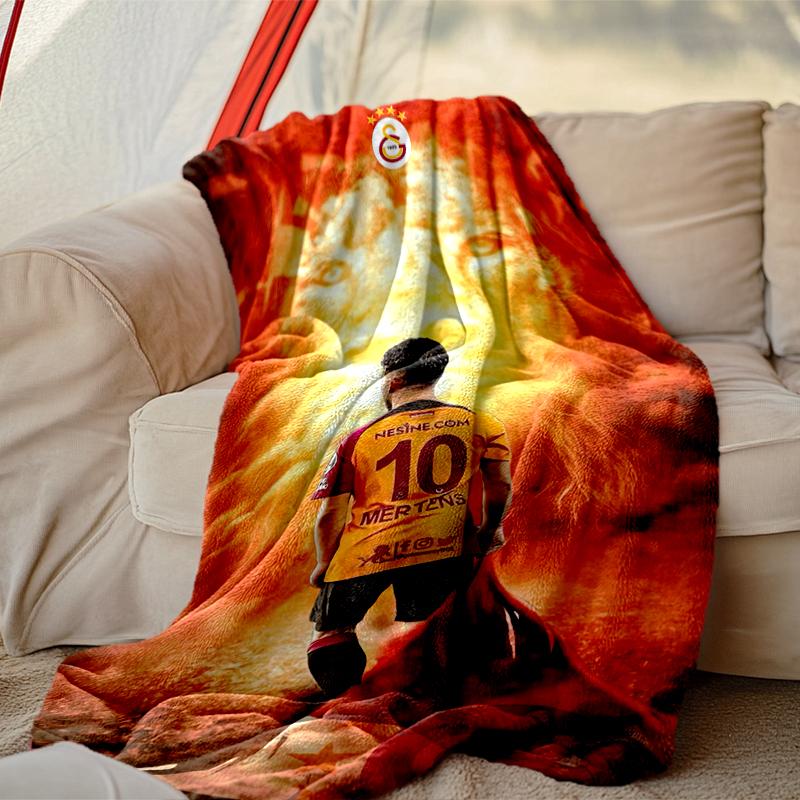 [Galatasaray SK Blanket] Soft Throw Blanket for Bed Sofa, Holiday Gift Blanket for Women Men Family Friend