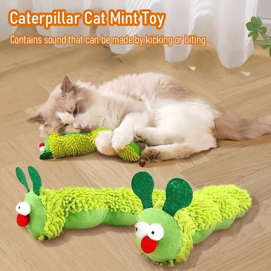 1 Set Stuffed Cat Kicker Toy Plush Caterpillar Kitten Teething Toy Catnip Chew Toy Soft Pillow for Active Adult Cats And Kittens Promotes Healthy