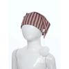 Boys Striped Soft Pajama Set Long Sleeve Loose Sleep Robe Nightgown with Adjustable Sleeping Cap Homewear for Christmas Xmas