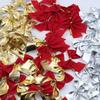 48Pcs Decorative Christmas Bowknot Ornaments DIY Craft Fluffy Christmas Hanging Decorations 4 Style Colorful