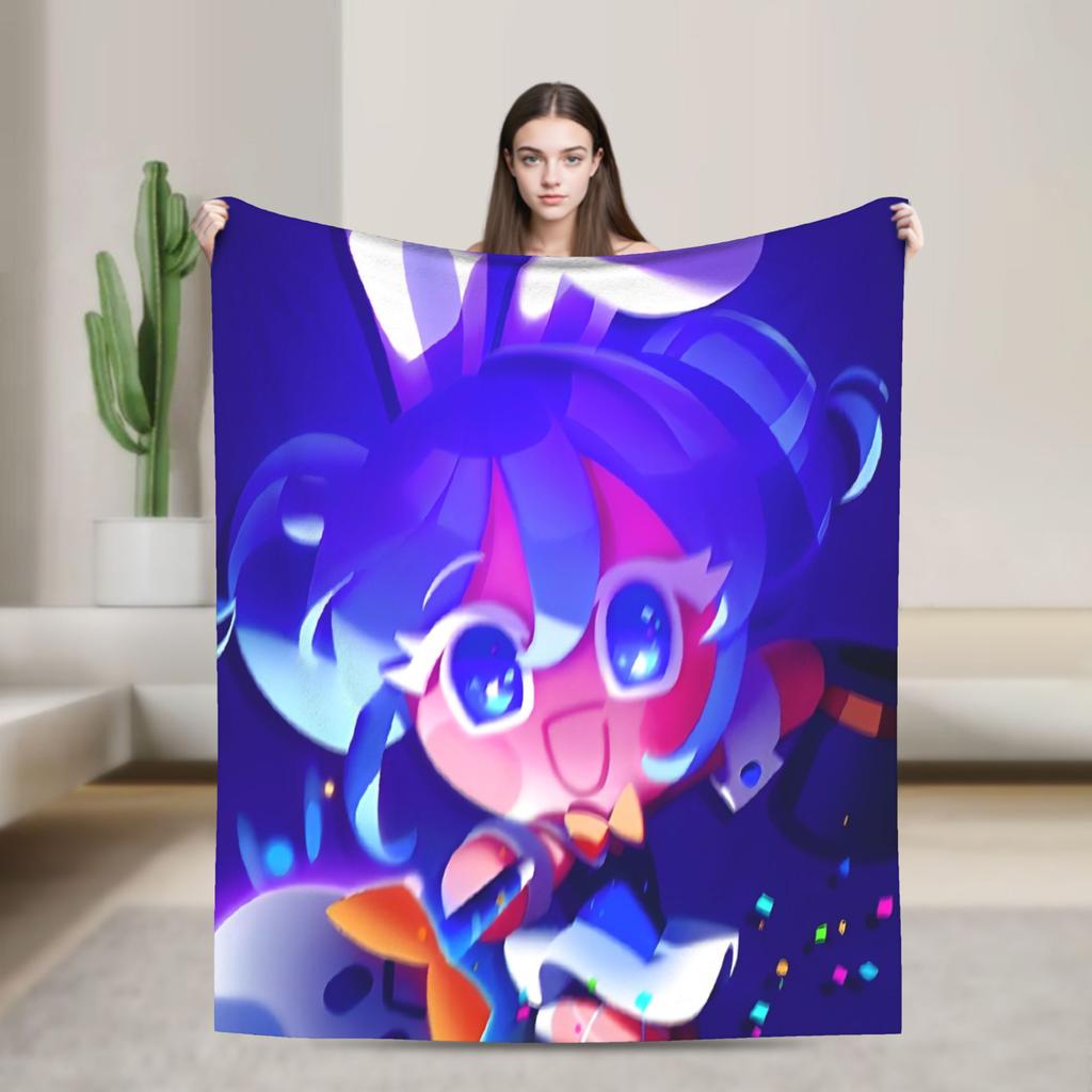 Cookie Run Kingdom Fleece Blanket  Novelty Throw Blanket for Bed Sofa Couch 200x150cm Quilt