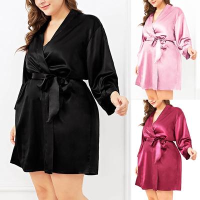 Lingerie Casual Feminina Tamanho Grande Estilo Casa Camisola com Cordões