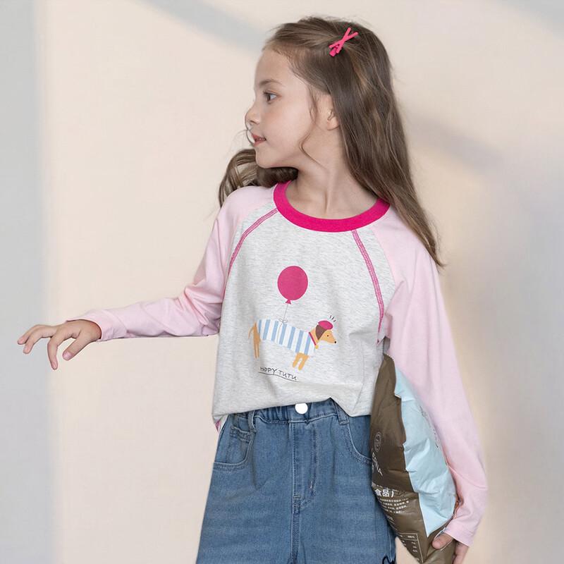 TUTU Xiaoxiang Girls' Long-Sleeve Raglan T-Shirt