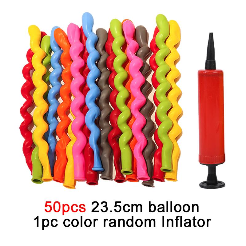 50~100pcs Balloon Latex Spiral / Long / Round Balloons Colored Birthday Wedding Festival Party DIY Decorations Supplies TMZ