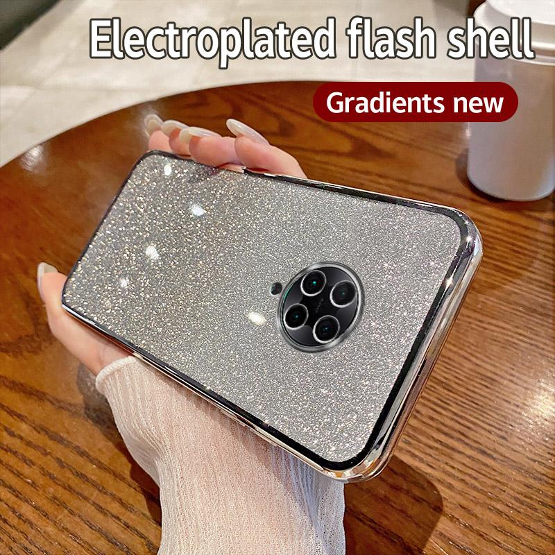 

Для Xiaomi Poco M2 Pro Чехол Xiaomi Poco M2Pro Чехол для телефона Блестящий блестящий силиконовый объектив камеры Мягкая задняя крышка For Poco M2Pro