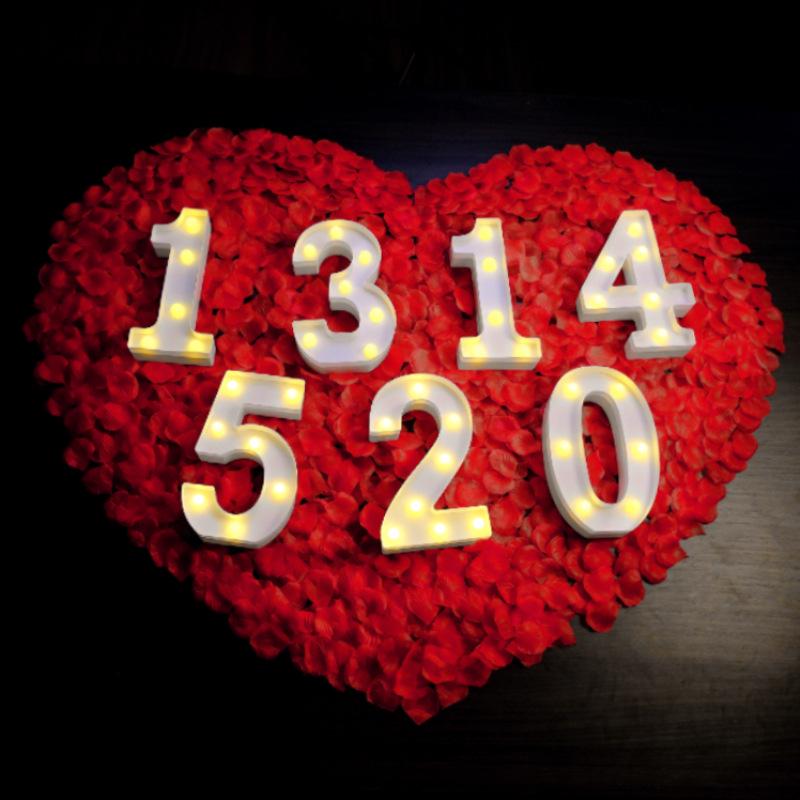 Romantic Proposal & Birthday Decor: LED Alphabet & Number Lights for Surprise Atmosphere
