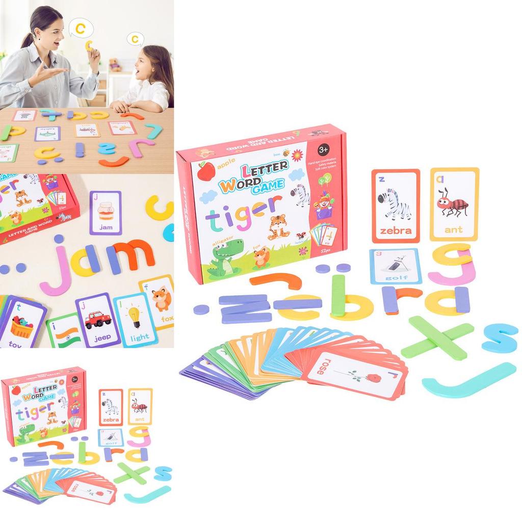 Alphabet Card English Word Matching Game Toy For Preschool Kids Learning Games