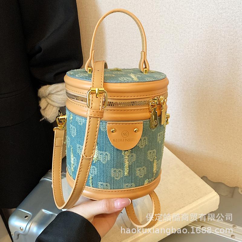Bags women's bags 2025 new summer high-end niche cylinder handbags bucket bags versatile and popular messenger bags