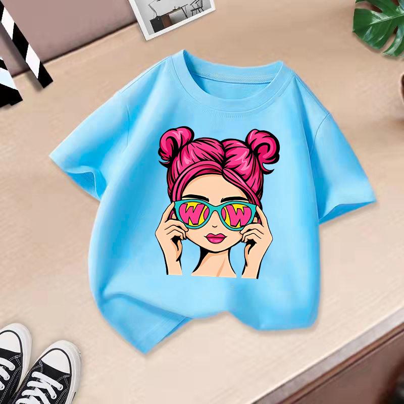 Children's T-Shirt Children's New Summer Children's Short-Sleeved T-Shirt Boys and Girls Casual Tops Girls Summer T-Shirt