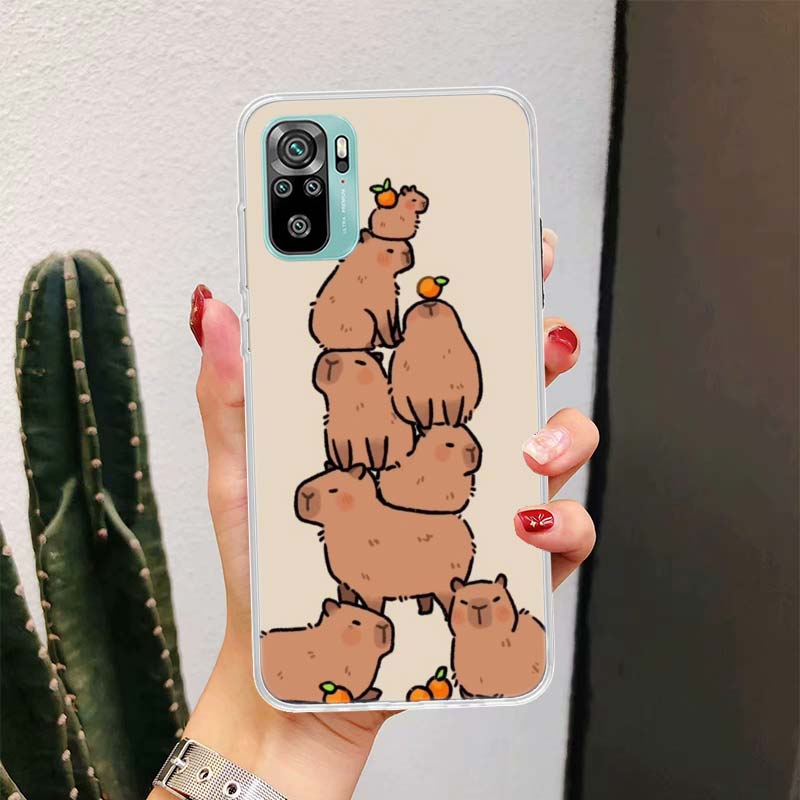 Funny Capybara Cartoon Animal For Xiaomi Redmi Note 10 9T 9S 9 8 Pro 8T 7 5 Phone Case Mi 12T 11T 10T 9T 12 11 Lite Housing Fund