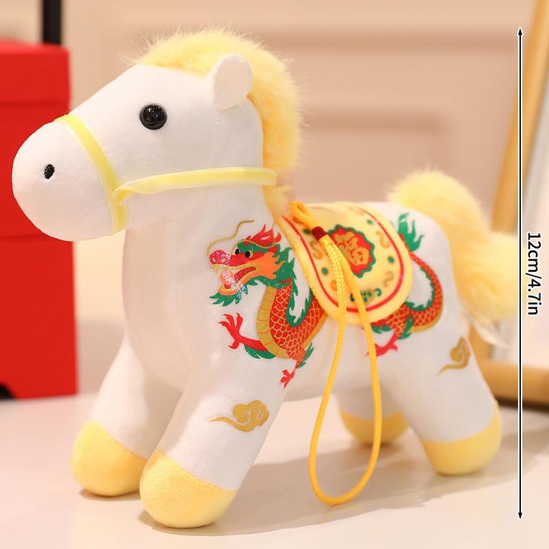 Horse Year Plush Pony Keychain Mascot Pendant Plush Pony Spring Festival Christmas Party Gift Pony Pendants Decoration Gifts