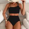 2024 Women's Solid Color Split Bikini - Stylish & Trendy Swimsuit