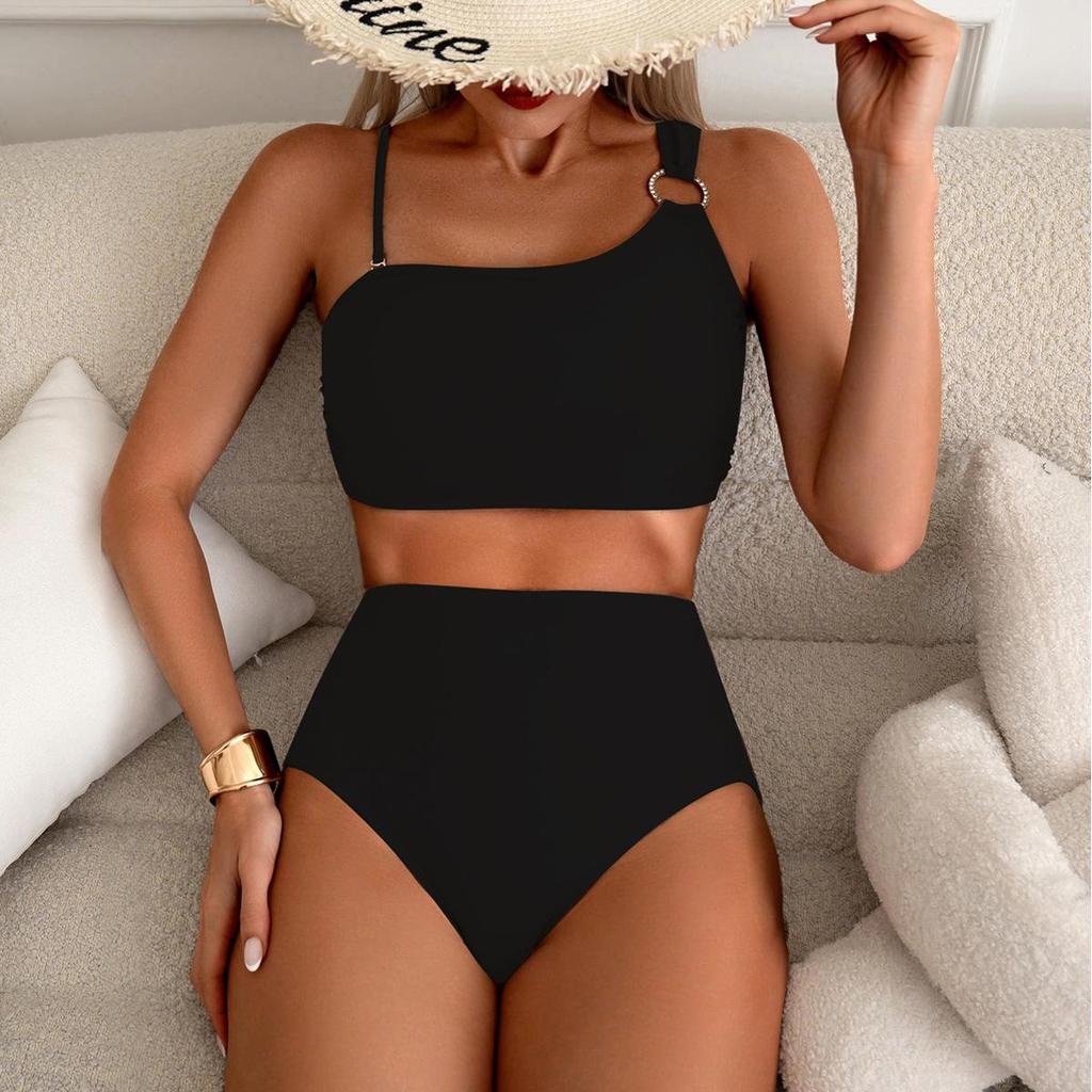 2024 Women's Solid Color Split Bikini - Stylish & Trendy Swimsuit