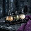 Gothic Food Storage Containers with Witchy Hat Lids Witchcore Kitchen Decor Seasoning Box for Tea Coffee Nuts Or Sugar