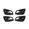 Carbon Fiber Texture Interior Door Handle Bowl Trim Cover For BMW E90 2005-2012