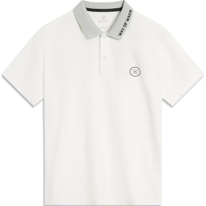 

Li Ning Fitness Series Letter Casual Comfortable Sports Polo Shirt Men tops White APLU209-1 4XL