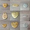 100pcs Custom Laser Engrave LOGO Stainless Steel Charm Heart-Shaped Round Oval Blank Pendant Dog Tag For DIY Jewelry Making