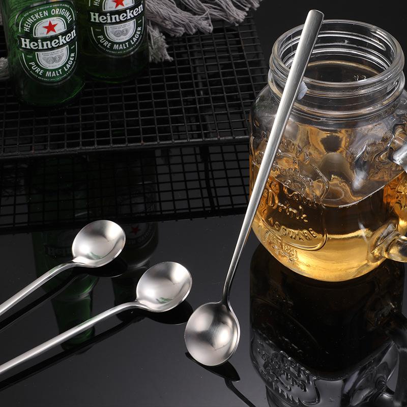 Long-handled Seasoning Mixer Cocktail Spoon Ice Spoon Ice Cream Cake DessertHousehold Coffee Spoon
