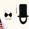 Presidents Day Outfits Top Hat Beard Necktie Set Abrahams Lincolns Costume Accessories for Halloween Dress Up Cosplay