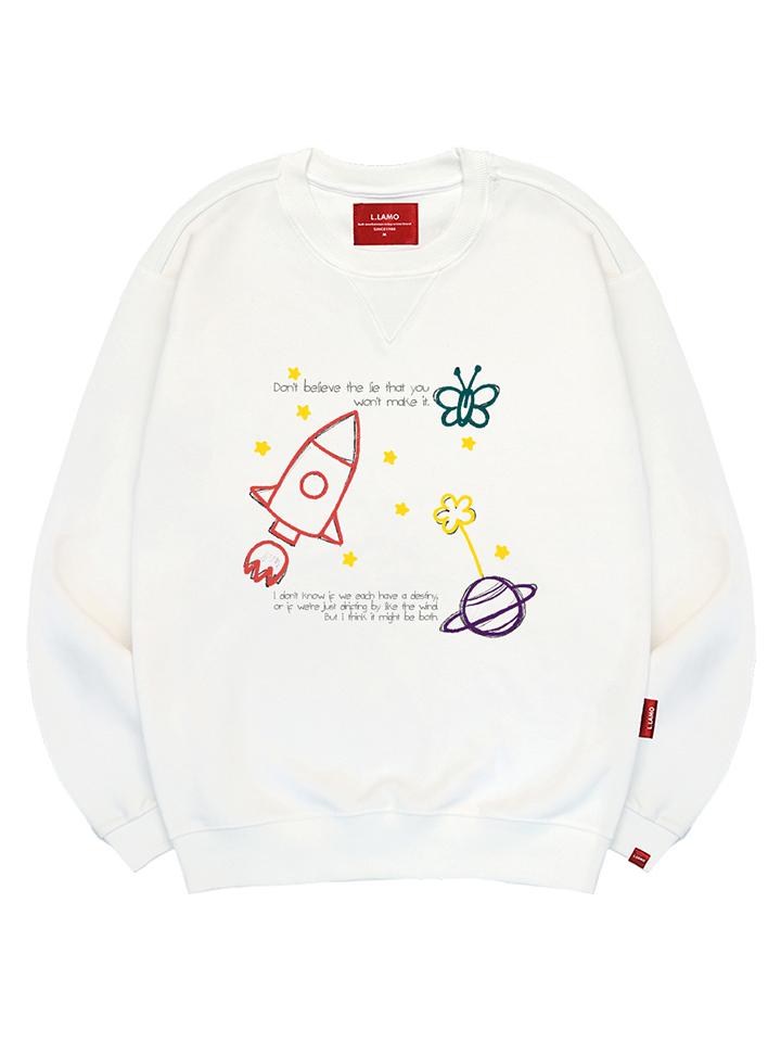 Ellamo Space Dream Sweatshirt Unisex Big Size S~4Xl (A Type)