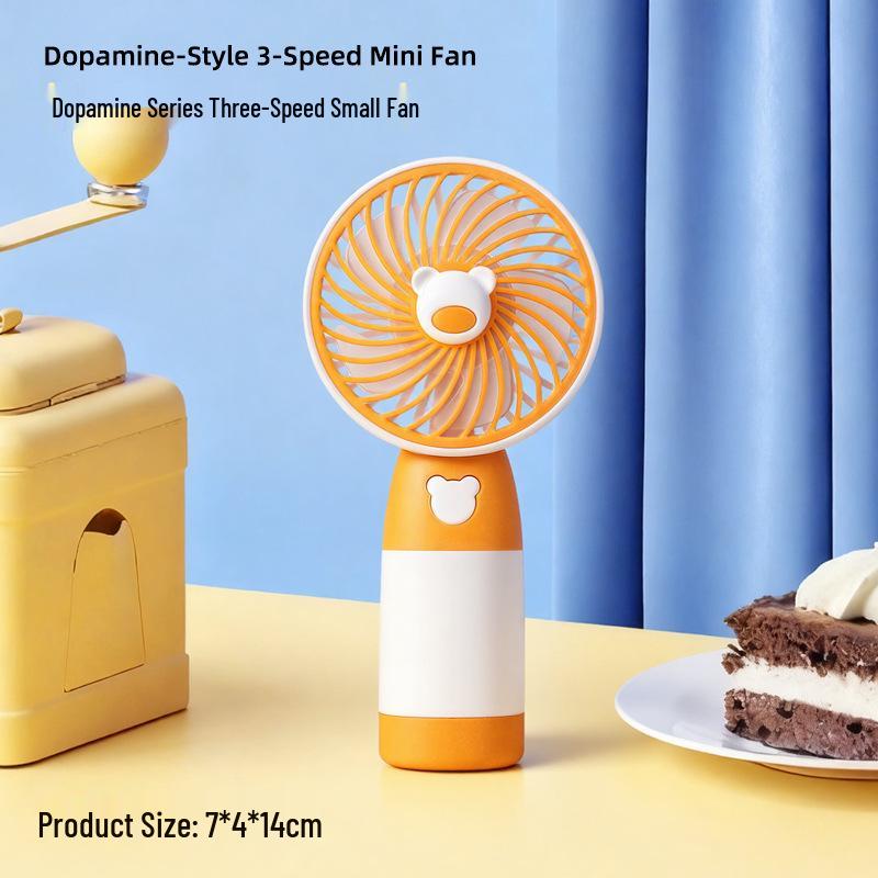 

New Mini Handheld USB Cartoon Fan - Summer Hot Item & Desktop Accessory Three-Speed Fan